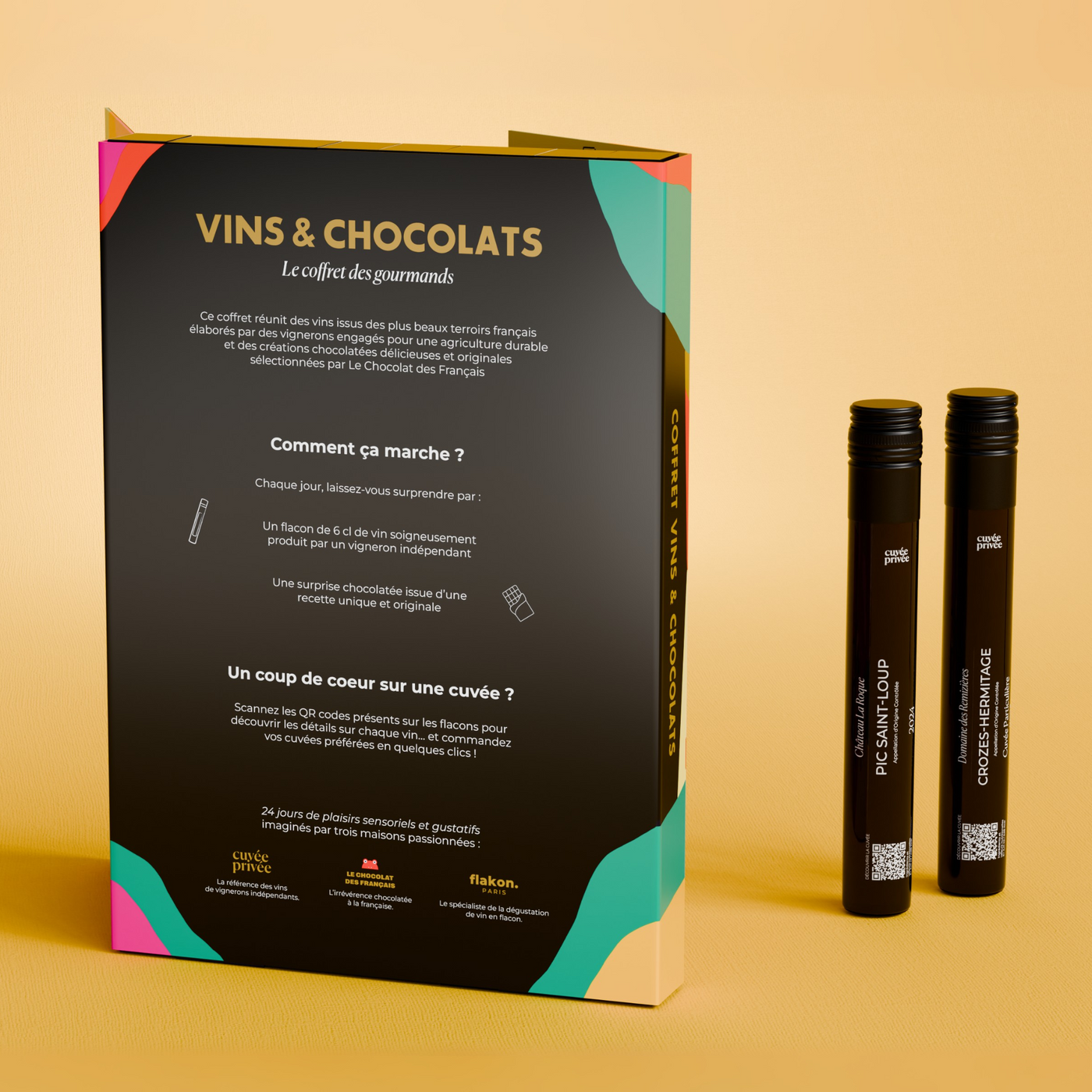 Coffret 12 vins et 12 chocolats