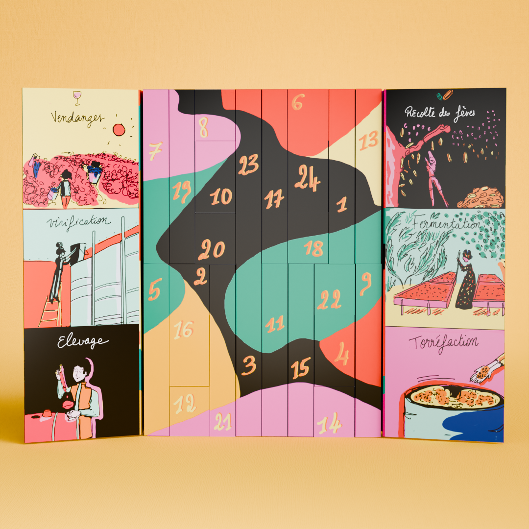 Coffret 12 vins et 12 chocolats