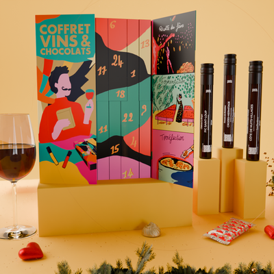 Coffret 12 vins et 12 chocolats