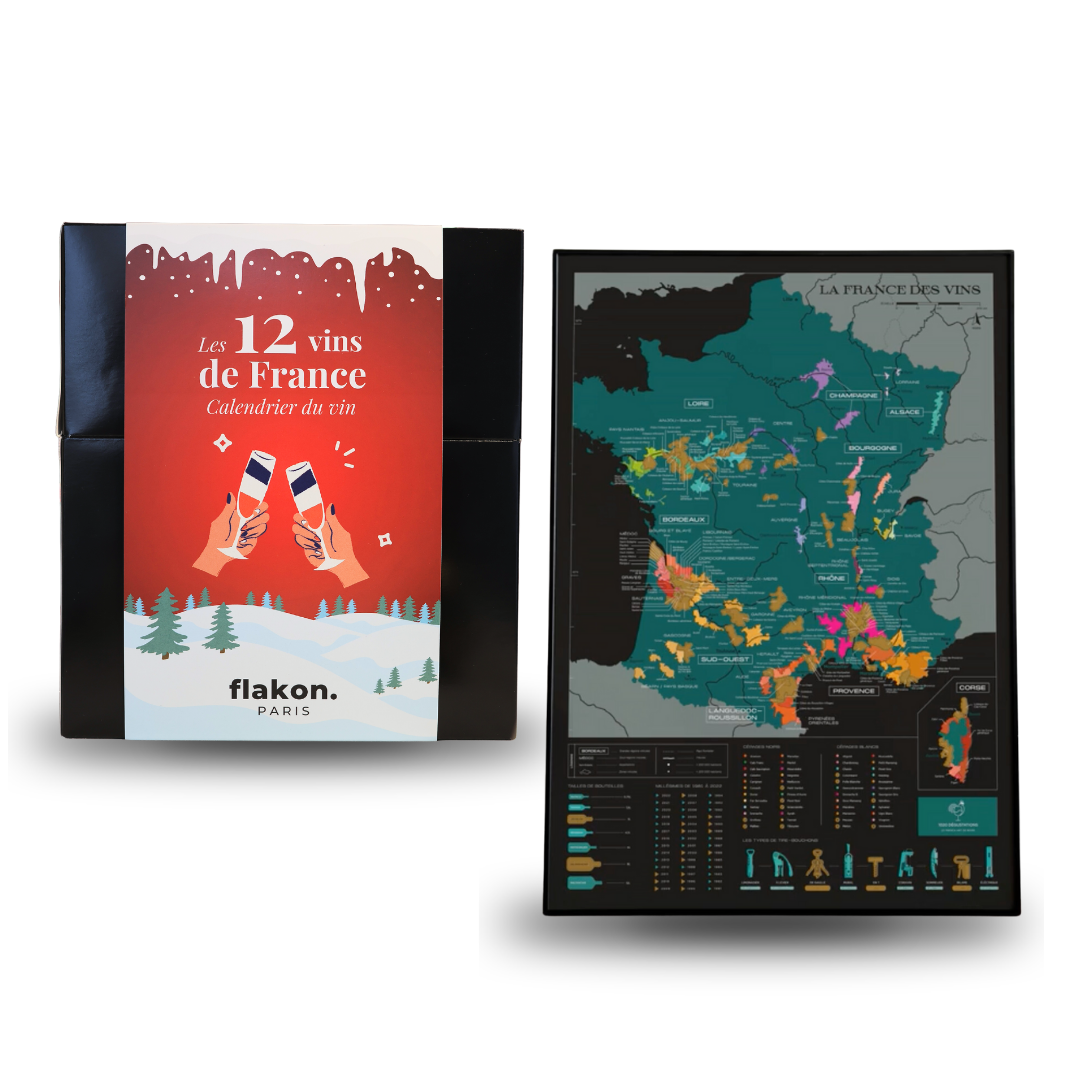 1 coffret des 12 Vins de France + 1 carte à gratter