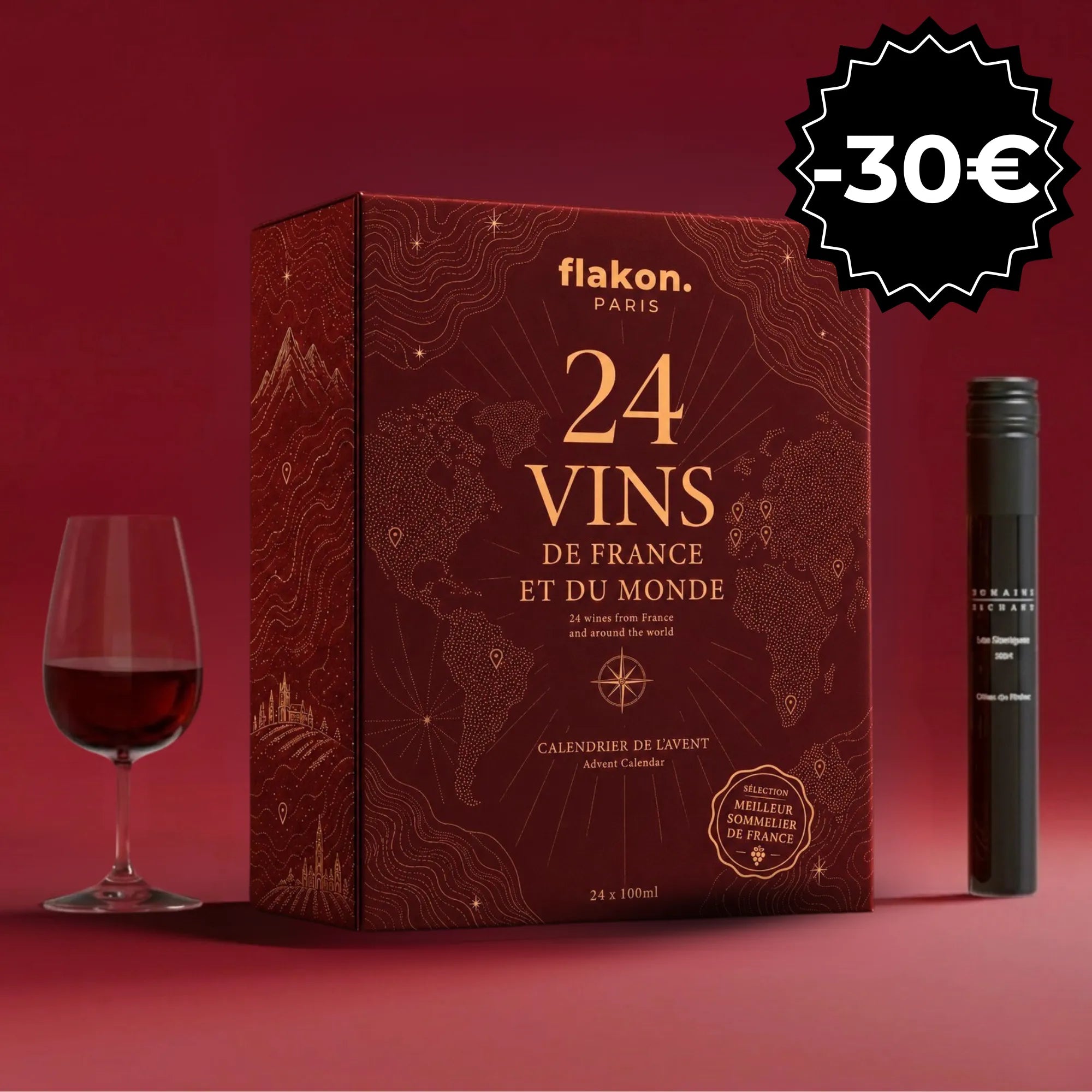 Calendrier de l'Avent Vin - 24 Vins de France et du Monde