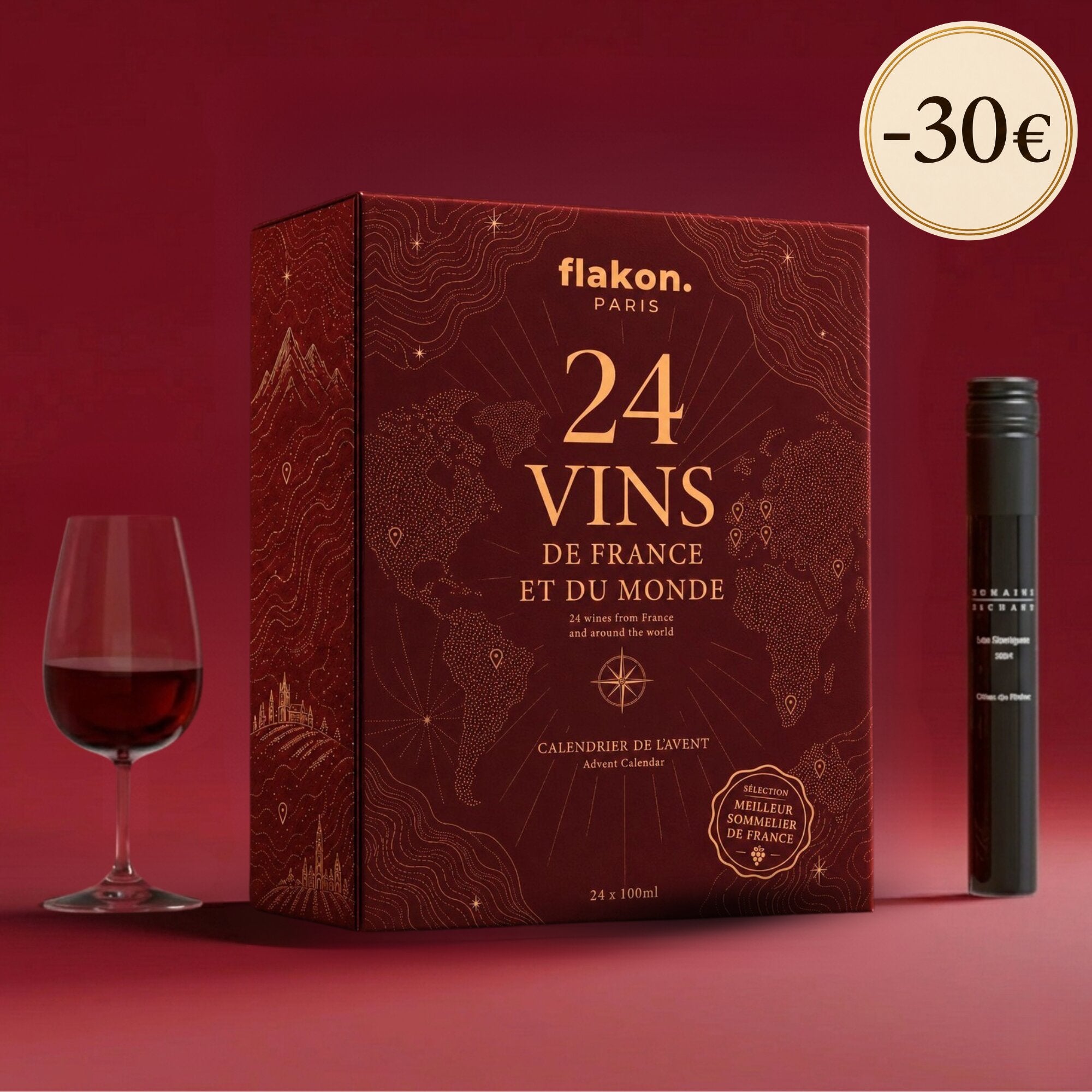 Calendrier de l'Avent Vin - 24 Vins de France et du Monde
